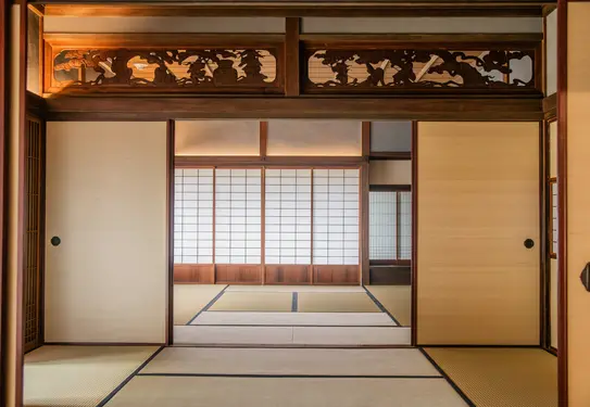 The interior of the Japanese Heritage Shōya House. 