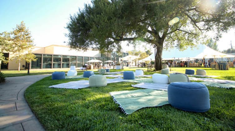 Special Events outdoor furniture layout at the Brown Garden