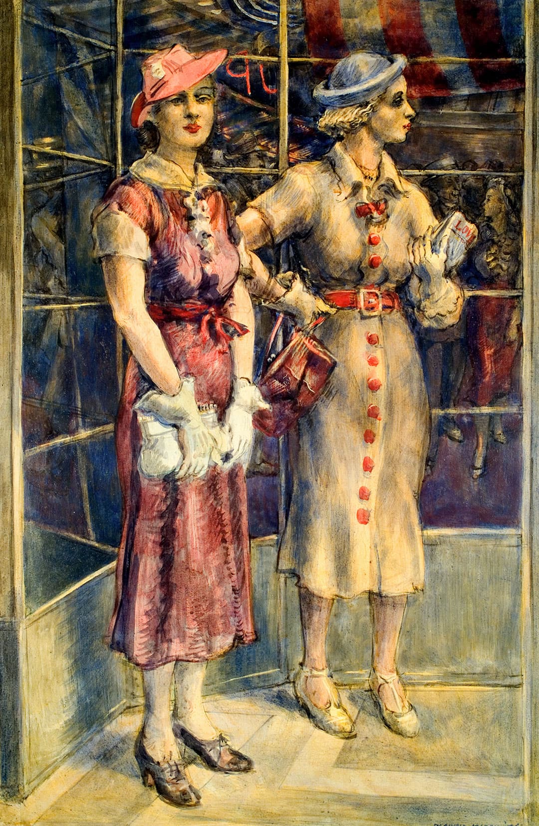 Two finely dressed ladies