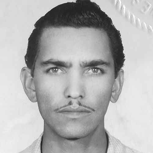Portrait of young man migrating to US