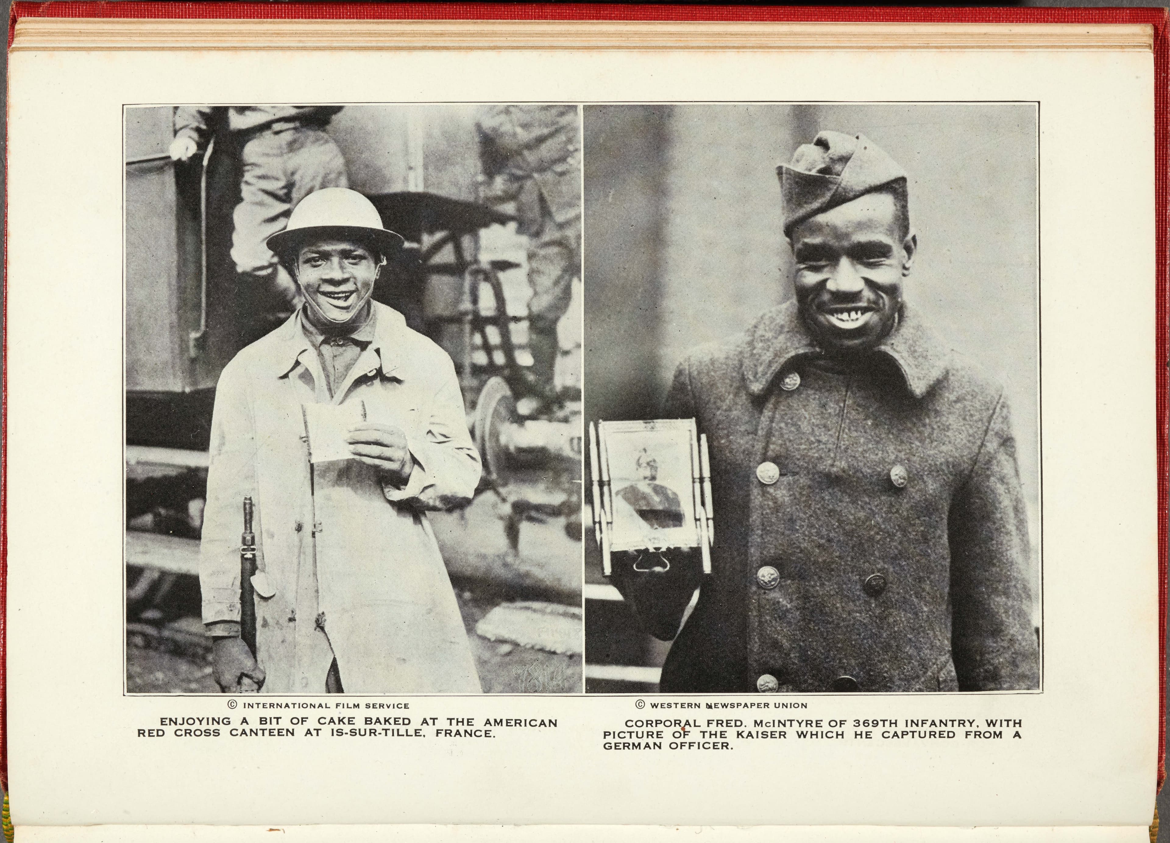 International Film Service and Western Newspaper Union, photographs from William Allison Sweeney (1851–1921), History of the American Negro in the Great World War: His Splendid Record in the Battle Zones of Europe, 1919. Chicago: Cuneo-Henneberry. The Huntington Library, Art Collections, and Botanical Gardens.