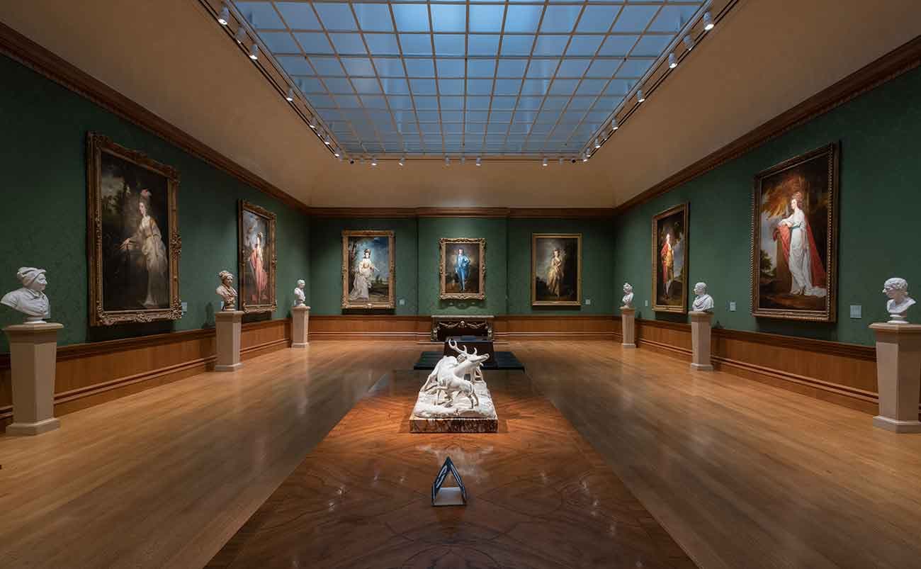 Installation view of The Blue Boy in The Huntington Art Gallery. Photo: John Sullivan. The Huntington Library, Art Museum, and Botanical Gardens.
