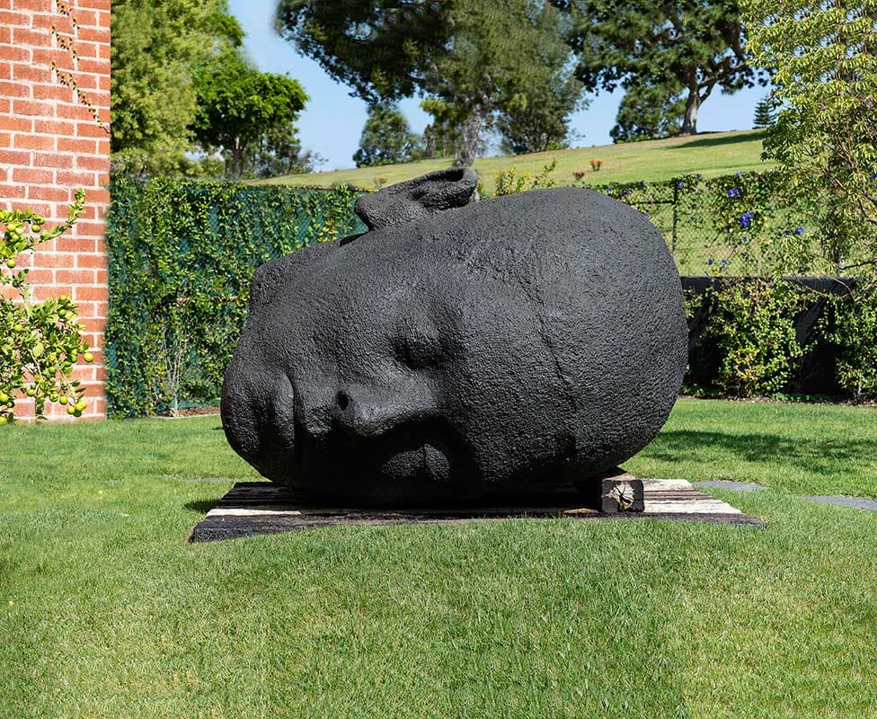 Enrique Martínez Celaya, The Landmark (installed at the artist’s studio, Culver City, Calif.), 2016. Bronze, 75 x 100 x 94 in. Collection of Bianca and Stuart Roden, London. Photo: Studio Enrique Martínez Celaya.