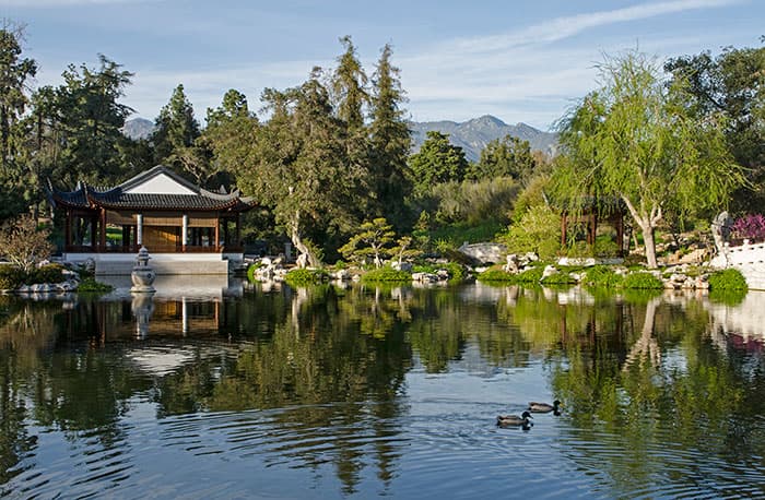 A current view of the garden, showing the Clear and Transcendent pavilion