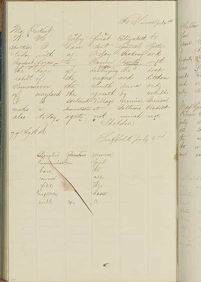 Example of a coded telegram, Thomas T. Eckert Papers. The Huntington Library, Art Collections, and Botanical Gardens.
