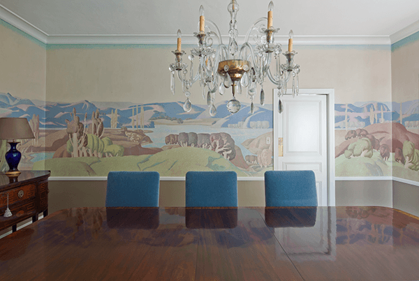 Millard Sheets, Mural for the Home of Fred H. and Bessie Ranke, 1934. Gift of Larry McFarland and M. Todd Williamson. The Huntington Library, Art Collections, and Botanical Gardens. Photo: Tim Street-Porter