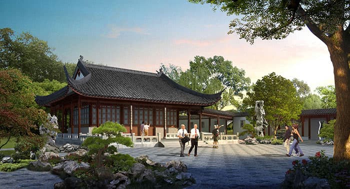 Artist's rendering of the Flowery Brush Library