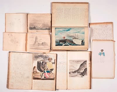 David E. Marshall ("Wicked Ned"), manuscripts and drawings, 1845–1865.