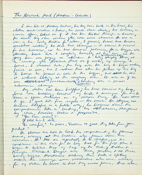 Page of notebook for The Great Railway Bazaar