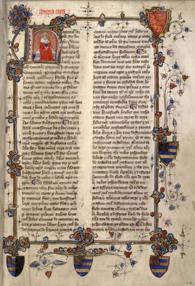 The Magna Carta reissued in 1225, Statutes. England, 15th century. 