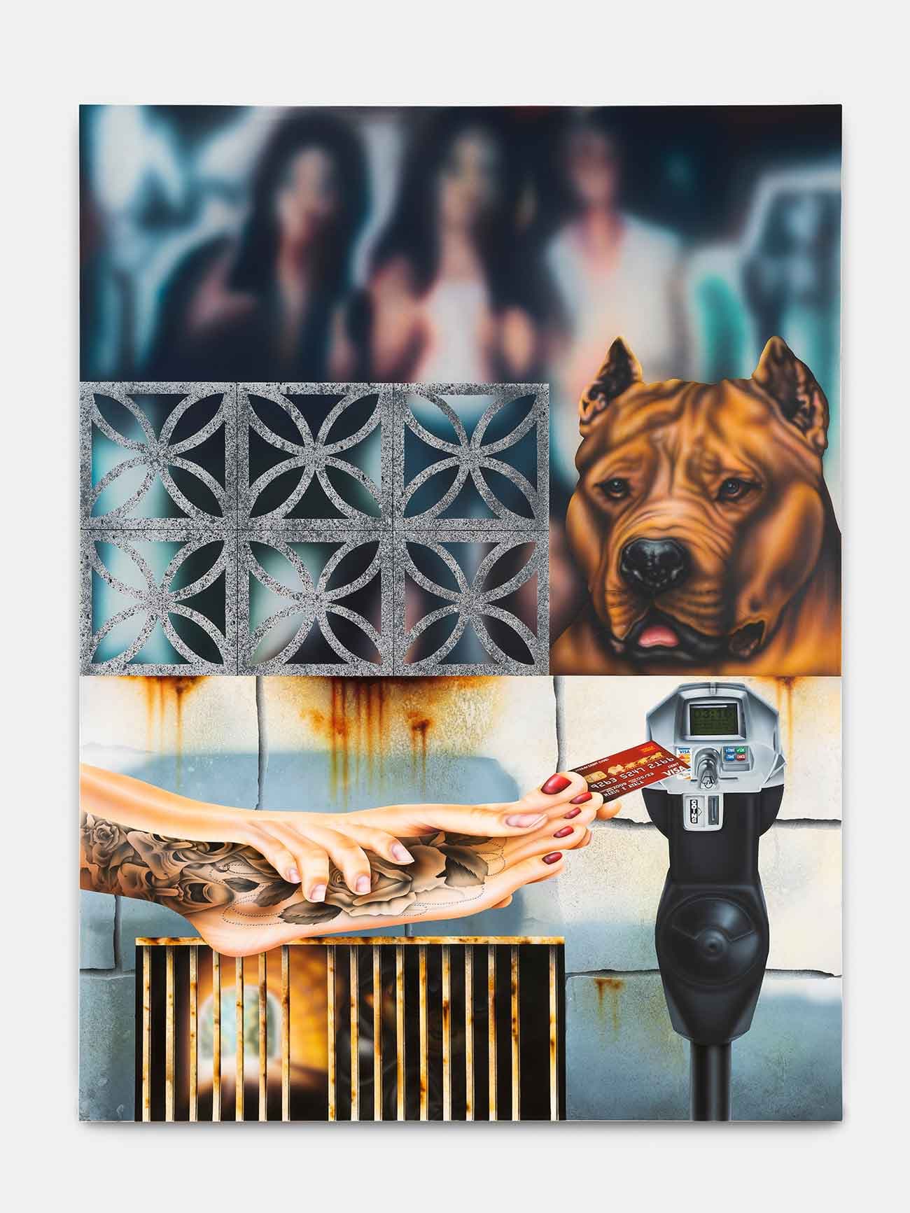 Mario Ayala, Sign Language, 2019, 64 x 48 in. (162.7 x 121.9 cm), acrylic on canvas. Courtesy of the artist and Stems Gallery, Brussels