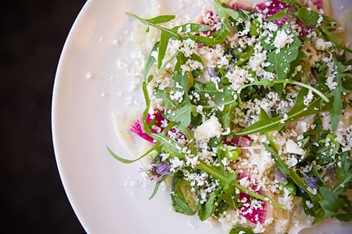 Salad with Edible Flowers