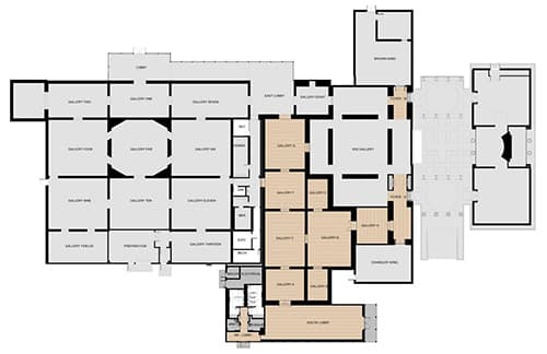 Virginia Steele Scott Galleries of American Art expansion plan. Frederick Fisher and Partners.