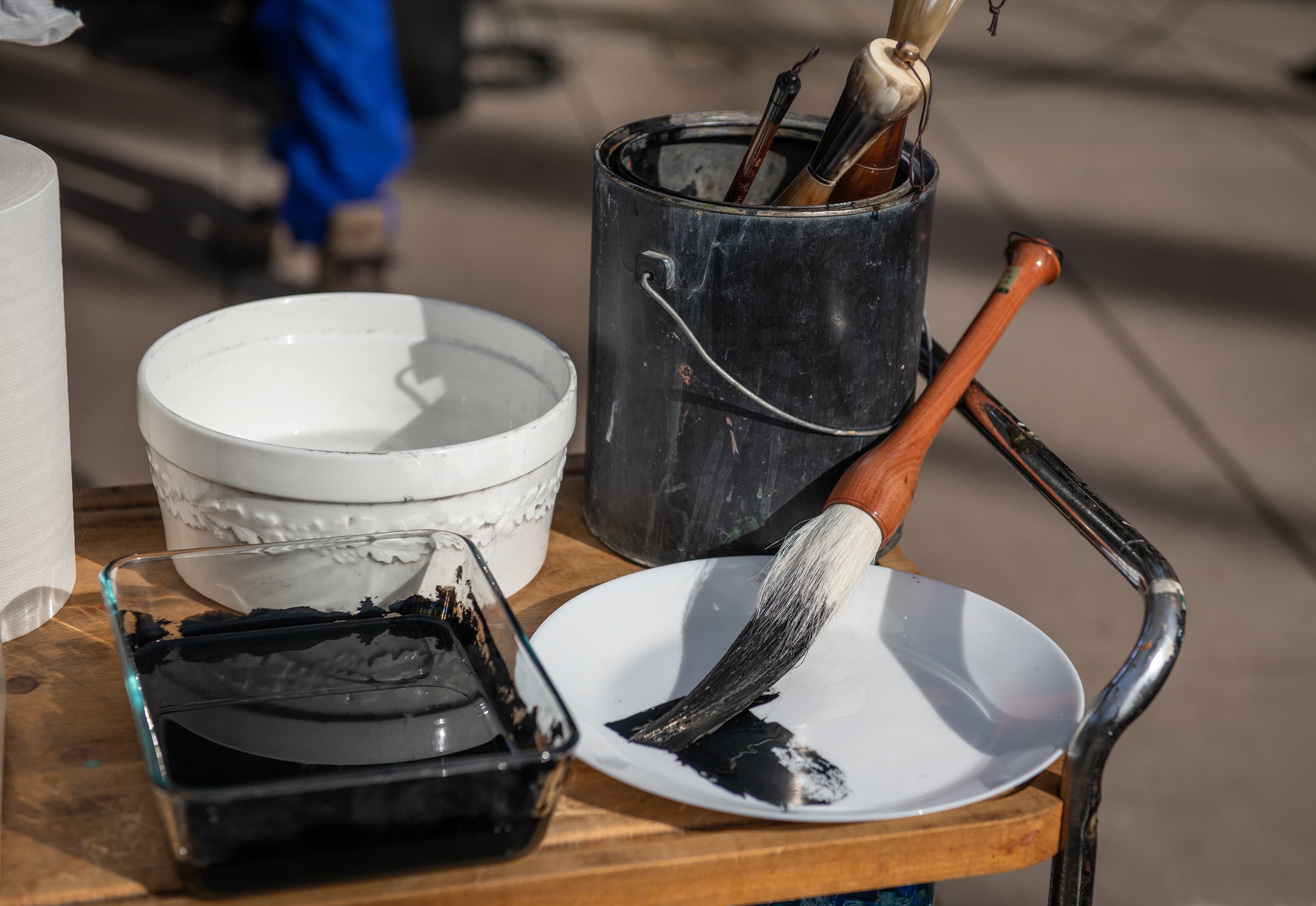 Chinese calligraphy brushes and ink. Photo by Jamie Pham. The Huntington Library, Art Collections, and Botanical Gardens