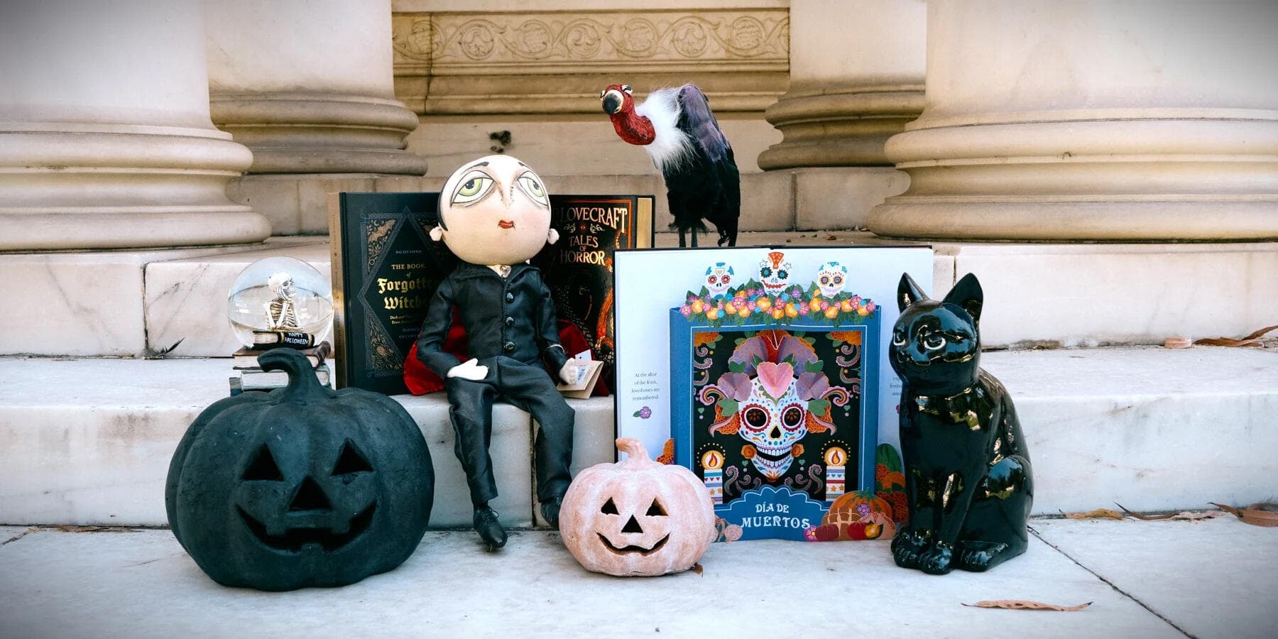 collection of Halloween items from the Huntington Store