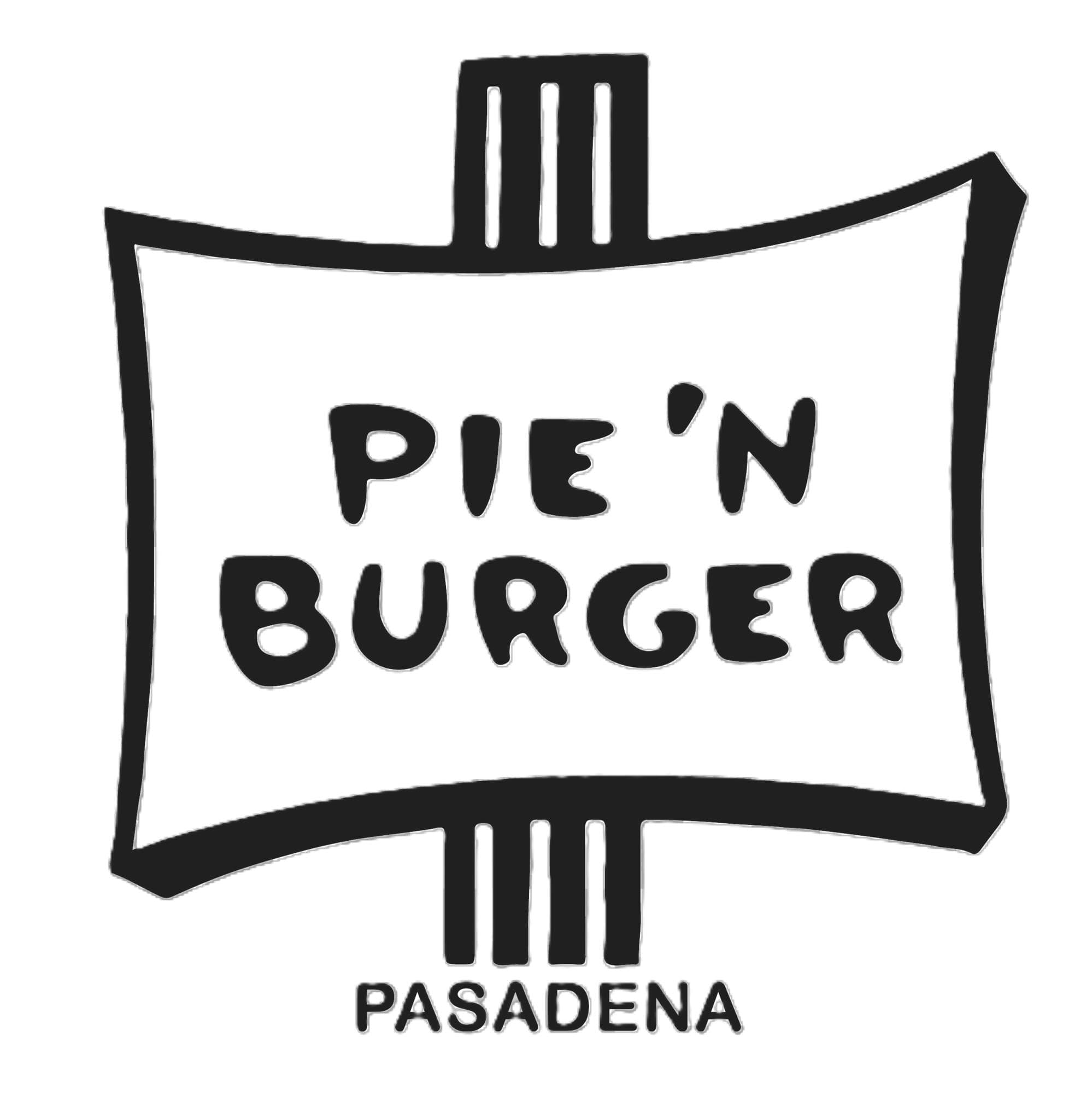 Stylized "PIE 'N BURGER PASADENA" text. 