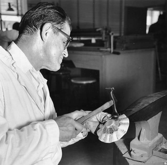 Hudson Roysher at work in his studio