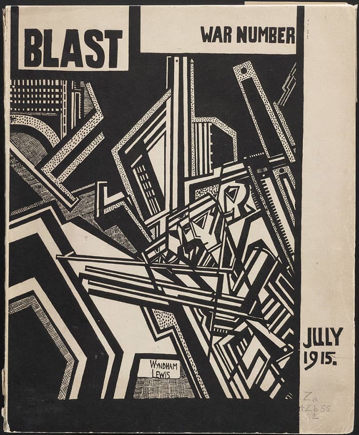 Cover for the second issue of Blast, 1915, designed by Wyndham Lewis