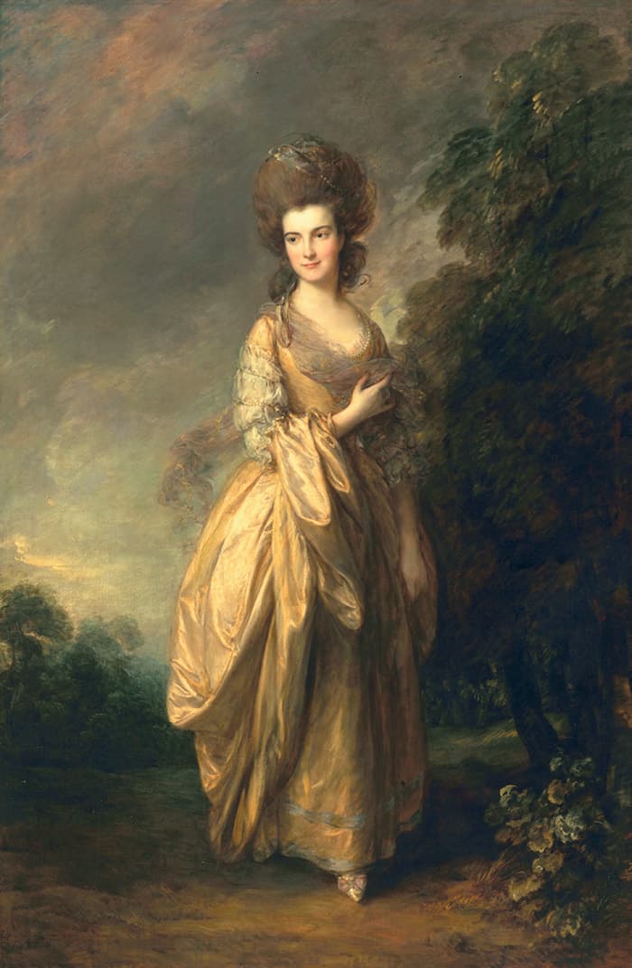 Detail of Thomas Gainsborough Portrait of Elizabeth Beaufoy