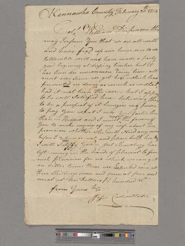 Jesse Cadwallader letter to William Dickinson