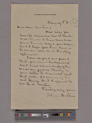 Willa Cather. Letter to Mary Austin