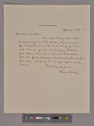 Willa Cather. Letter to Mary Austin