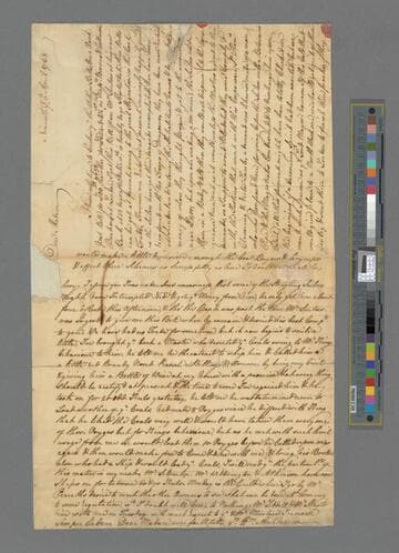 Archdeacon, William. Letter to Elizabeth (Robinson) Montagu