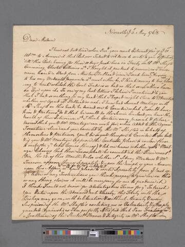 Archdeacon, William. Letter to Elizabeth (Robinson) Montagu