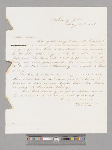Letter regarding hiring of enslaved people by H. C. Dickinson