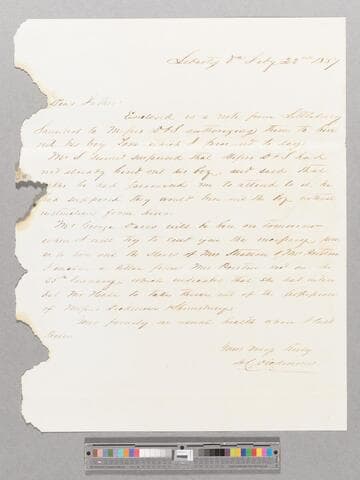 Letter regarding hiring Tom by H. C. Dickinson