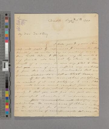 Thomas Babington. Letter to Zachary Macaulay