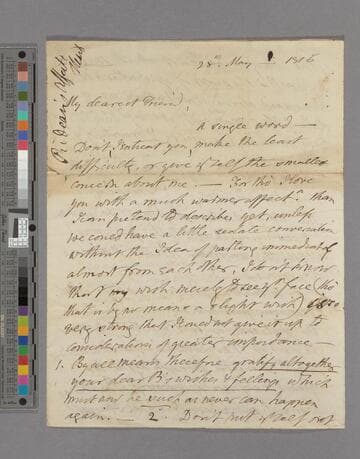 Isaac Milner. Letter to Zachary Macaulay