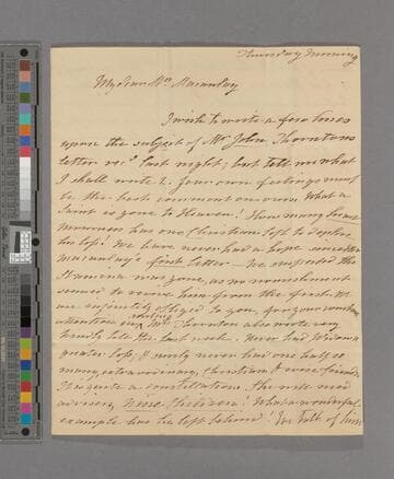 Martha More. Letter to Selina (Mills) Macaulay
