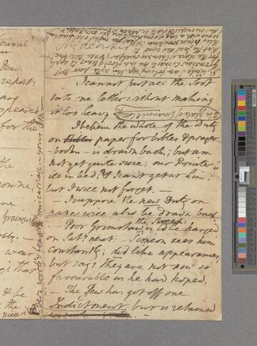 Isaac Milner. Letter to Zachary Macaulay