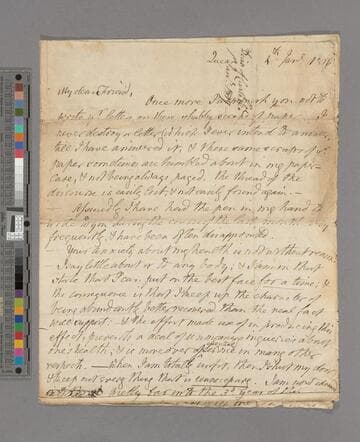 Isaac Milner. Letter to Zachary Macaulay