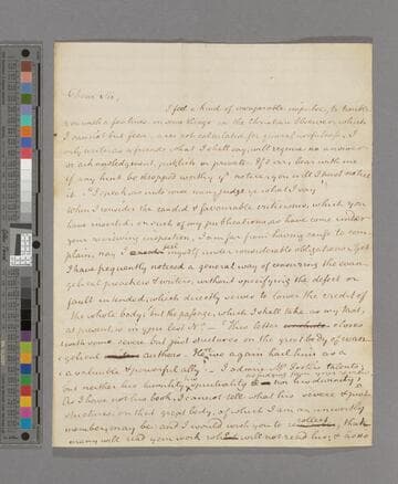 Thomas Scott. Letter to Zachary Macaulay