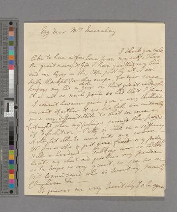 Hannah More. Letter to Selina (Mills) Macaulay