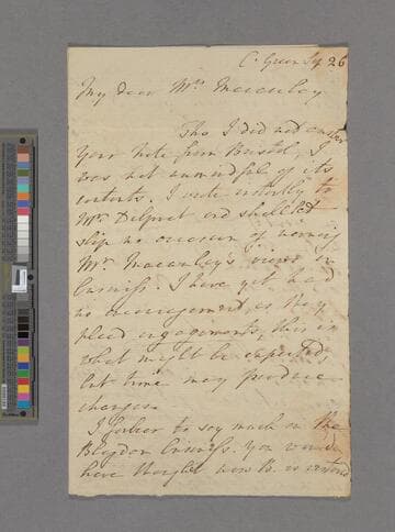 Hannah More. Letter to Selina (Mills) Macaulay