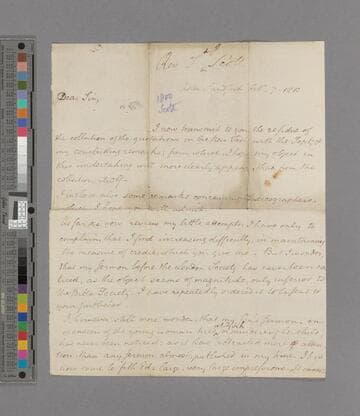 Thomas Scott. Letter to Zachary Macaulay