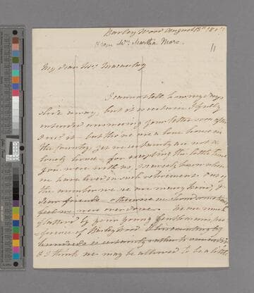Martha More. Letter to Selina (Mills) Macaulay