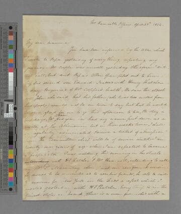 Henry William Macaulay. Letter to Selina (Mills) Macaulay and Selina Macaulay