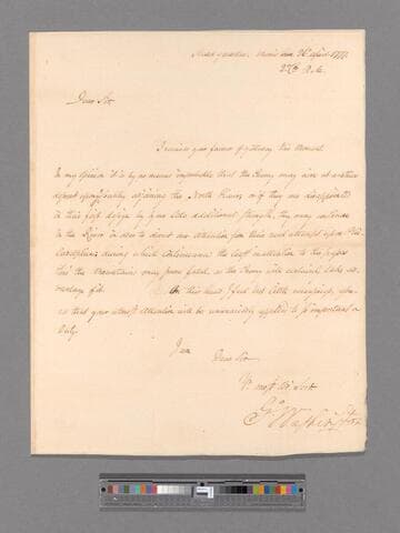 Letter from George Washington, headquarters Morristown, to Brigadier General Alexander McDougall