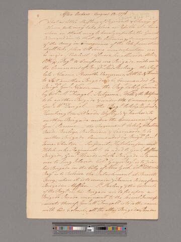 After orders by George Washington, New York