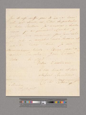 Letter from Comte Casimir de Pulaski, Boston, to George Washington