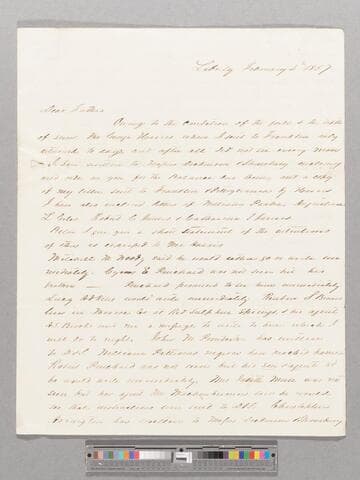 Letter regarding enslaved people by H. C. Dickinson