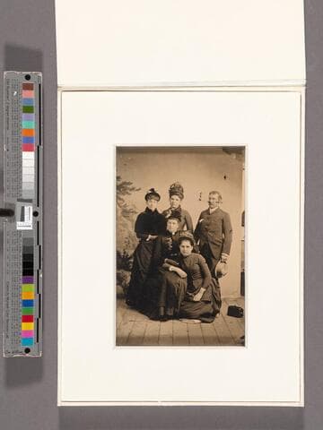 Anne ("Annie") Wilson, Mary E. Stone, and three others in group portrait