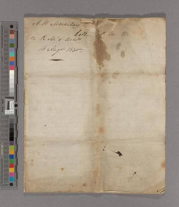 Henry William Macaulay. Letter to Zachary Macaulay