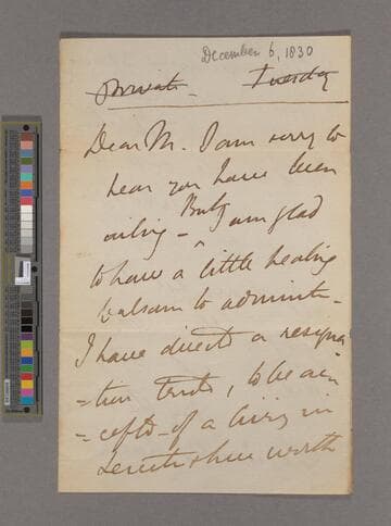 Henry Peter Brougham, 1st Baron Brougham and Vaux. Letter to Zachary Macaulay