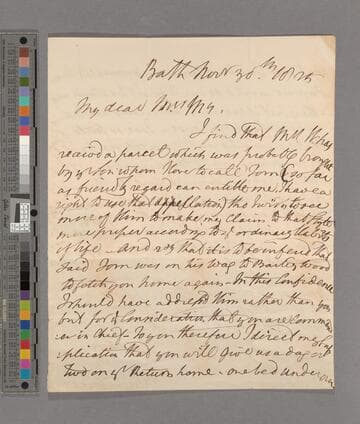 William Wilberforce. Letter to Selina (Mills) Macaulay