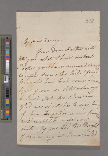 Selina (Mills) Macaulay. Letter to Frances Macaulay